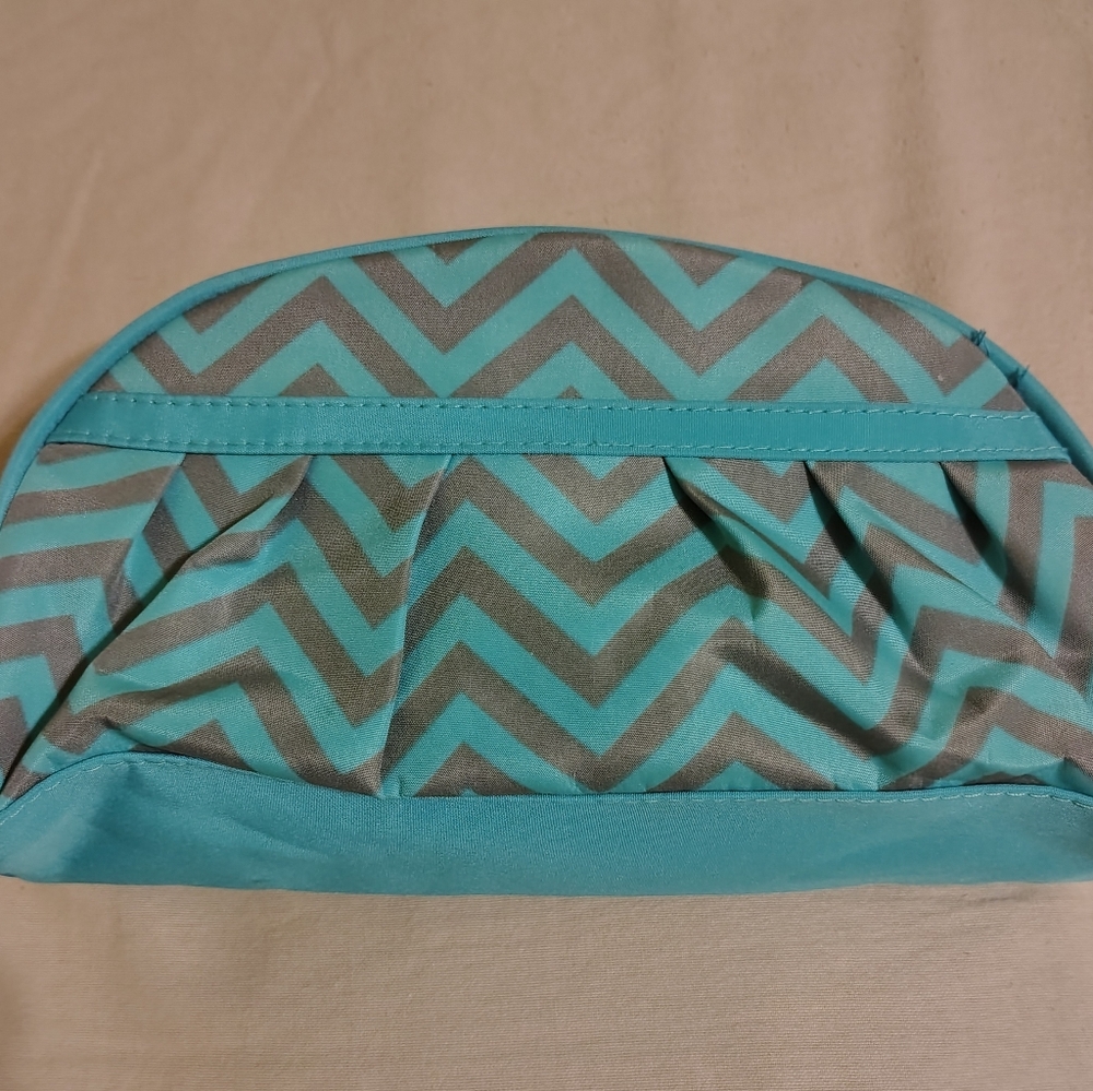 Initial Inc Chevron Pattern Cosmetic Bag